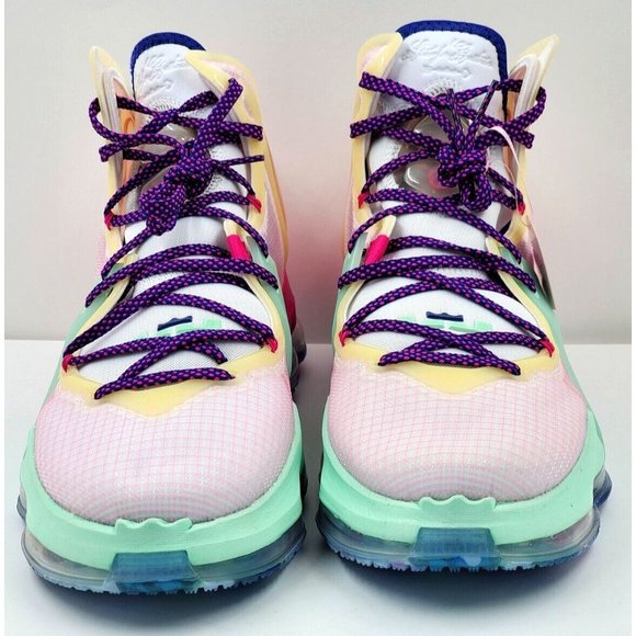 Nike LeBron 19 XIX Basketball Shoes Pink Valentines Day Love Letter Mens 12 - Picture 1 of 11